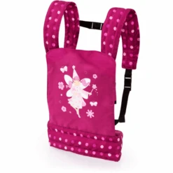 Bayer Design Puppen-Tragegurt Pink, Mit Punkten Und Fee