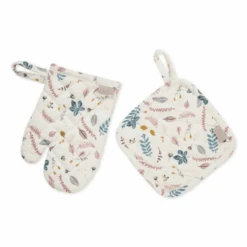 Cam Cam Copenhagen Cam Cam® COPENHAGEN Ofenhandschuh Und Topflappen-Spielset Für Kinder – Pressed Leaves Rose