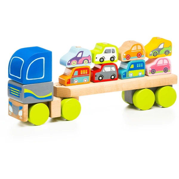 Cubika Toys Holzspielzeug LKW Mit Autos 1 Cubika Toys Holzspielzeug LKW Mit Autos