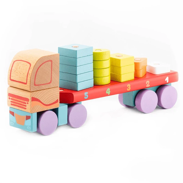 Cubika Toys Holzspielzeug LKW Mit Geometrischen Figuren LM-13 1 Cubika Toys Holzspielzeug LKW Mit Geometrischen Figuren LM-13