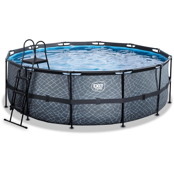 EXIT TOYS EXIT Frame Pool ø427x122cm (12v Kartusche Filterpumpe) – Grau 1 EXIT TOYS EXIT Frame Pool ø427x122cm (12v Kartusche Filterpumpe) – Grau