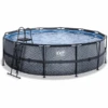 EXIT TOYS EXIT Frame Pool ø488x122cm (12v Filterpumpe) – Grau