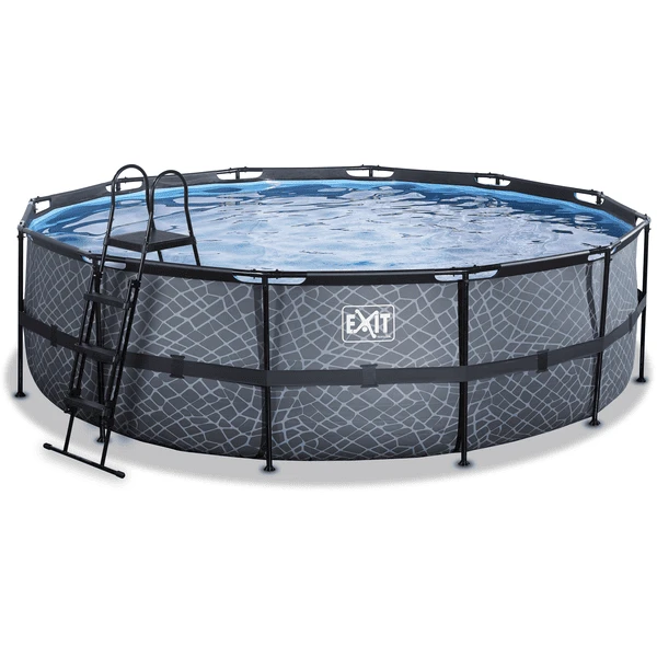 EXIT TOYS EXIT Frame Pool ø488x122cm (12v Filterpumpe) – Grau 1 EXIT TOYS EXIT Frame Pool ø488x122cm (12v Filterpumpe) – Grau