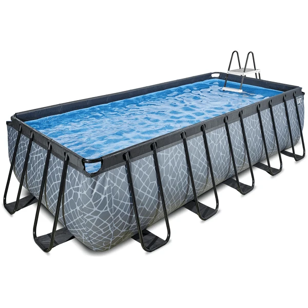 EXIT TOYS EXIT Stone Pool 540x250x122cm Mit Sandfilterpumpe, Grau 1 EXIT TOYS EXIT Stone Pool 540x250x122cm Mit Sandfilterpumpe, Grau