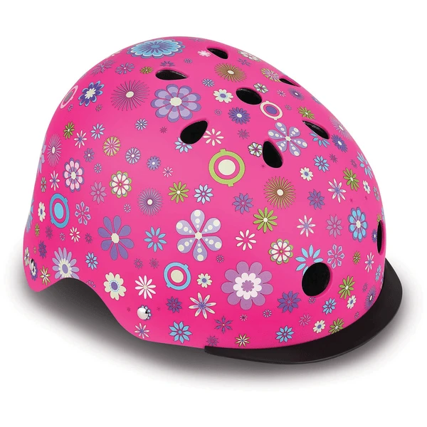 Globber Helm Elite Lights, XS/S (48-53 Cm), Pink Flowers 1 Globber Helm Elite Lights, XS/S (48-53 Cm), Pink Flowers