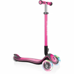 GLOBBER Scooter ELITE DELUXE LIGHTS Mit Leuchtrollen, Pink