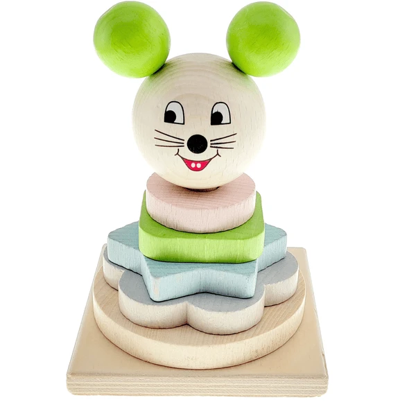 HESS Stapelturm Mäuschen, Nature Apfelgrün 1 HESS Stapelturm Mäuschen, Nature Apfelgrün