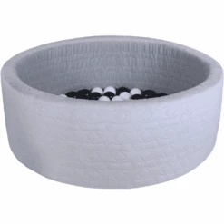 Knorr Toys® Bällebad Soft - "Cosy Geo Grey" - 100 Balls Grey/creme Grau