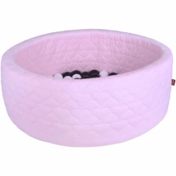 Knorr Toys® Bällebad Soft - "Cosy Heart Rose" - 100 Balls Grey/creme Rosa