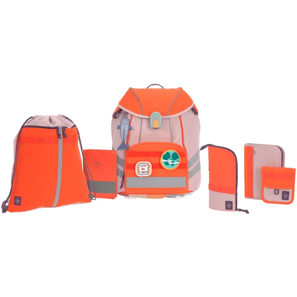 LÄSSIG Schulranzen-Set 7-tlg. Flexy Unique Beginner Rose/neon-orange 1 LÄSSIG Schulranzen-Set 7-tlg. Flexy Unique Beginner Rose/neon-orange