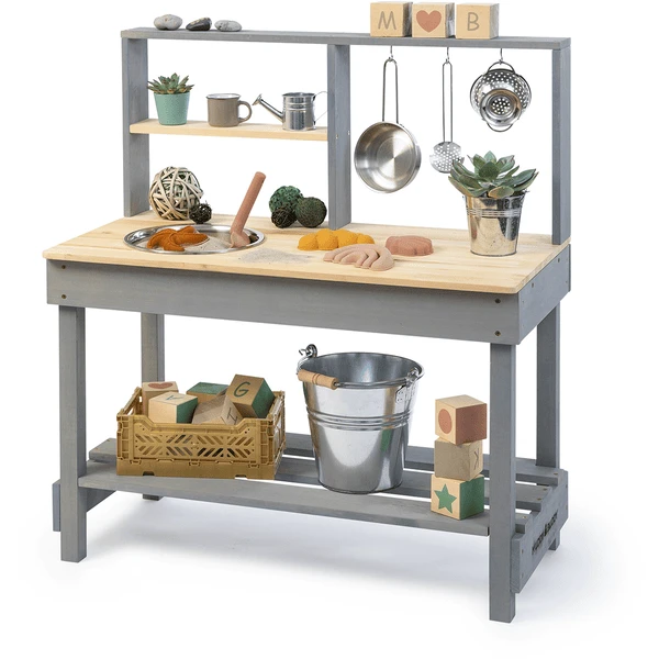 MUDDY BUDDY® Matschküche "Mud Starter", Wolkengrau-natur 1 MUDDY BUDDY® Matschküche "Mud Starter", Wolkengrau-natur