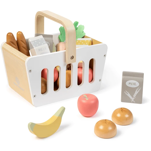 MUSTERKIND® Einkaufskorb Carum, Weiß/natur/mehrfarbig 1 MUSTERKIND® Einkaufskorb Carum, Weiß/natur/mehrfarbig