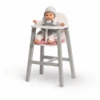 MUSTERKIND® Puppenhochstuhl Viola, Grau/weiß/altrosa
