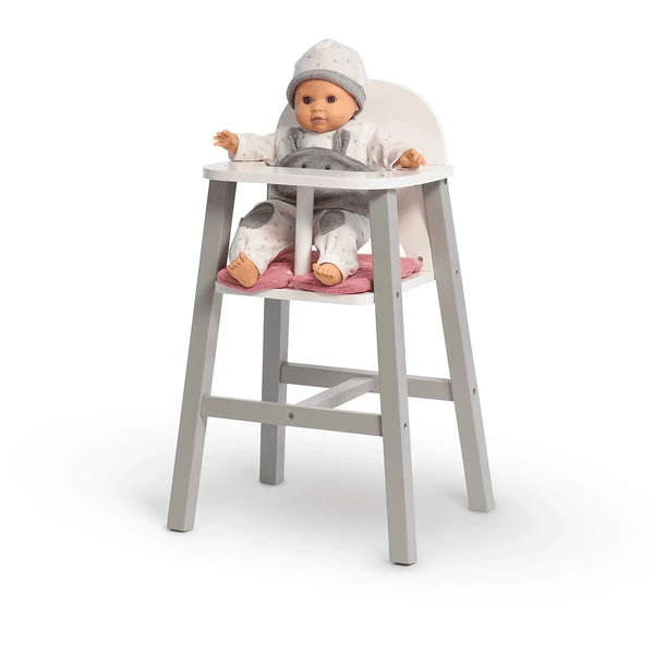 MUSTERKIND® Puppenhochstuhl Viola, Grau/weiß/altrosa 1 MUSTERKIND® Puppenhochstuhl Viola, Grau/weiß/altrosa