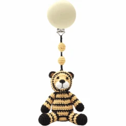 NatureZoo Of Denmark Gehäkelte Kinderwagenanhänger - Tiger, Gelb