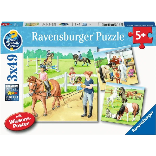 Ravensburger Puzzle 3 X 49 Teile WWW: Ein Tag Auf Dem Reiterhof 1 Ravensburger Puzzle 3 X 49 Teile WWW: Ein Tag Auf Dem Reiterhof
