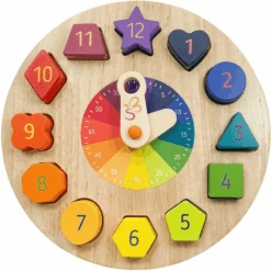 Schmetterline Kronolino - Holzuhr Mit Regenbogen-Farben