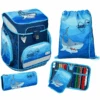 Scooli EasyFit Schulranzen-Set Shark Alarm, 5-tlg.