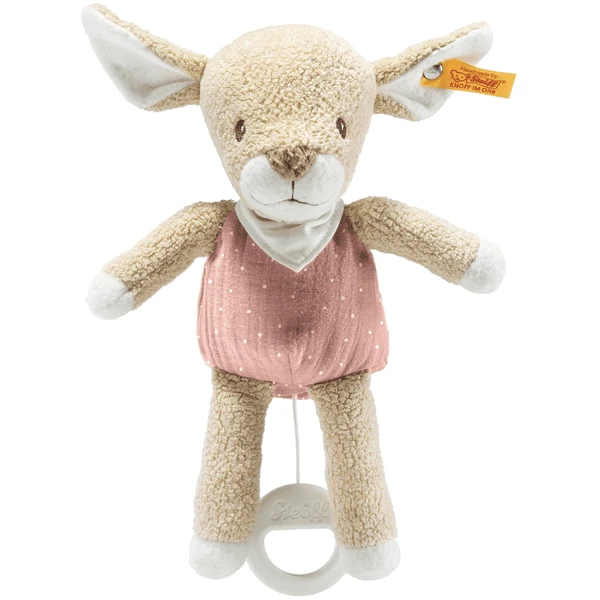 Steiff Raja Reh Spieluhr, Beige/rosa 1 Steiff Raja Reh Spieluhr, Beige/rosa