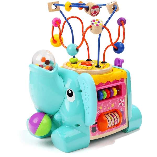 TopBright Toys® 5 In 1 Motorikwürfel Elefant 1 TopBright Toys® 5 In 1 Motorikwürfel Elefant